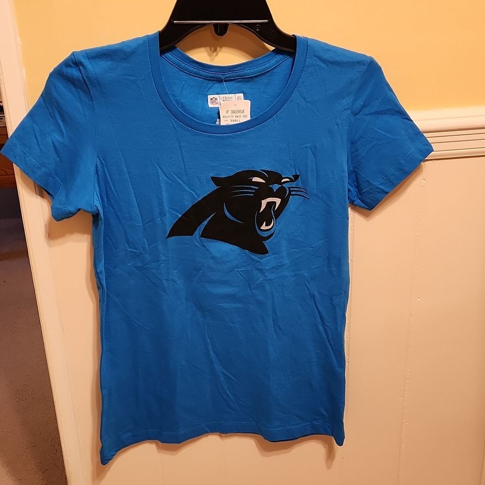 NFL Carolina Panthers Women's Blue T-Shirt #1 Cam Newton Size S NWT